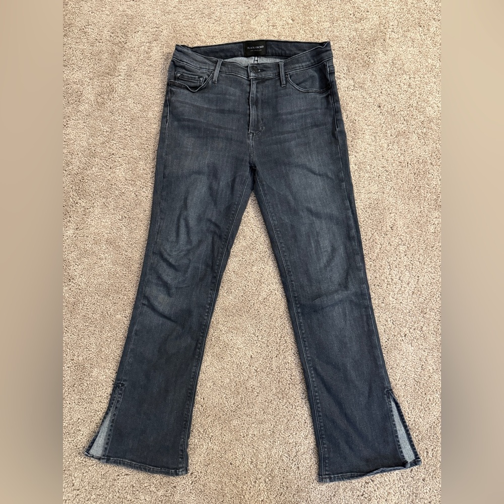 Black Orchid Naomi Jeans Women size 28 Black Bootcut Stretch Denim Split Ankle